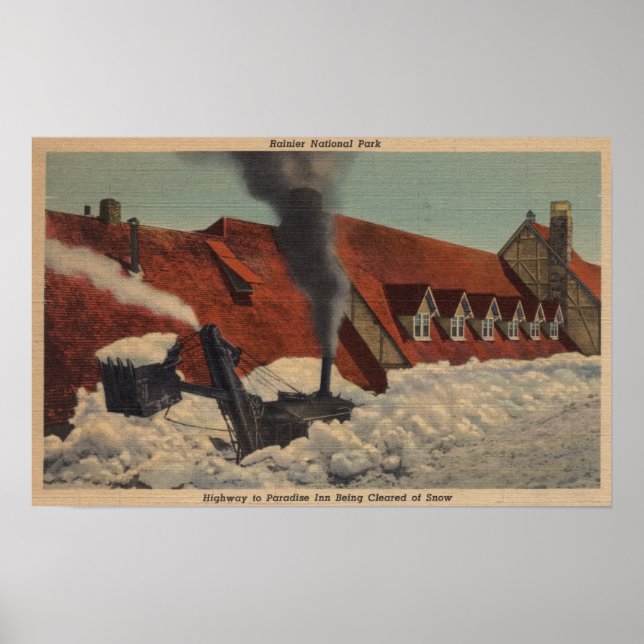 Mt. Rainier, WA - Paradise Inn Poster (Front)