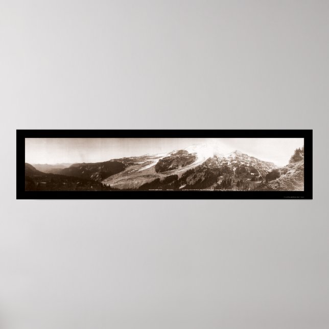 Mt. Rainier WA Photo 1907 Poster (Front)