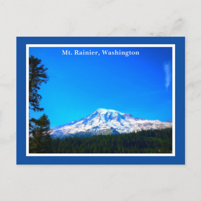 Mt. Rainier Washington State Postcard (Front)