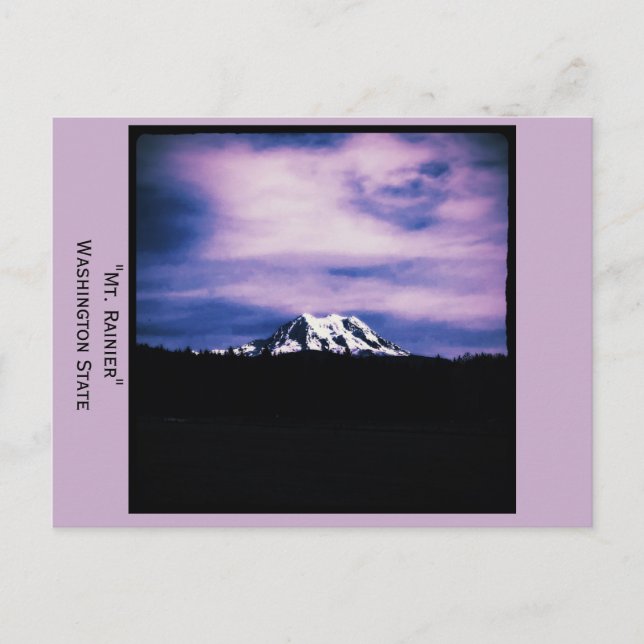 Mt. Rainier, Washinton State Postcard (Front)