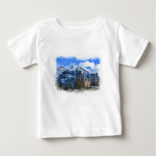 Mt Rundle and Famous Hotel, Banff, Alta, Canada Baby T-Shirt