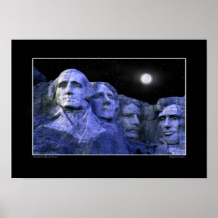 Mt. Rushmore and the Full Moon Poster