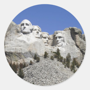 Mt Rushmore Classic Round Sticker