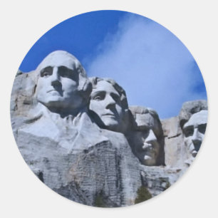 Mt. Rushmore Landmark Classic Round Sticker
