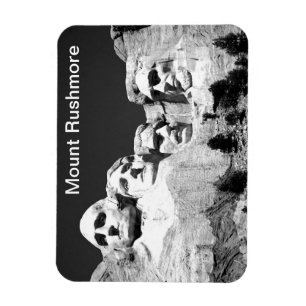 Mt Rushmore Magnet in BW