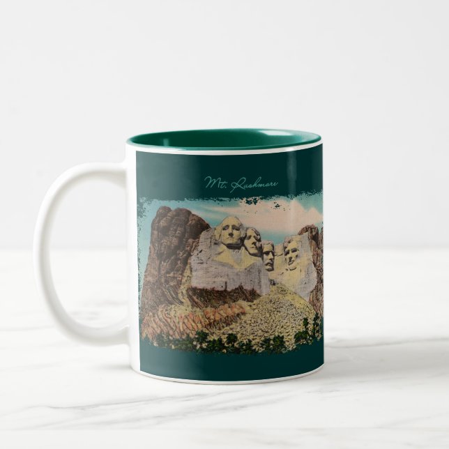 Mt. Rushmore Painted Coffee Mug (Left)