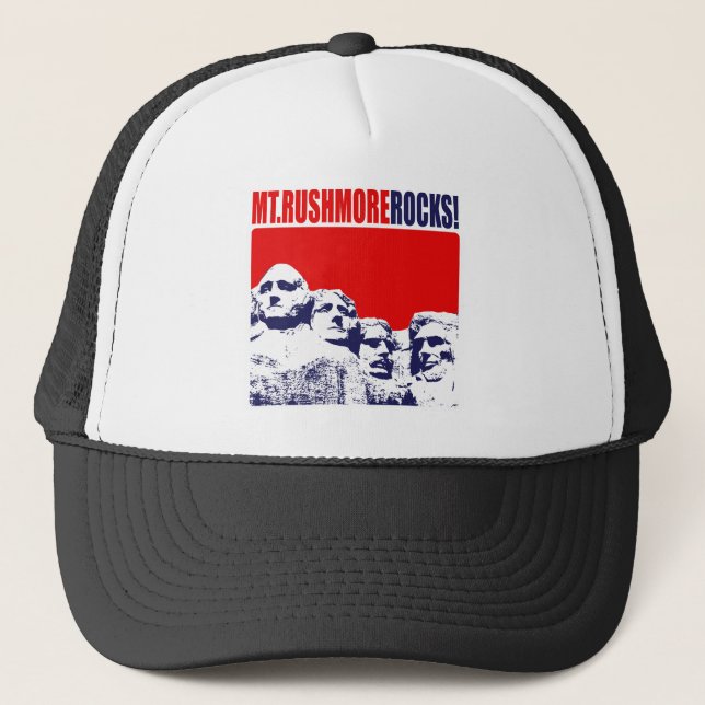 Mt. Rushmore Rocks! Trucker Hat (Front)