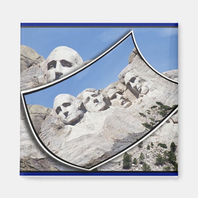 MT Rushmore - Scenic Postcard Curled Magnet (Front)