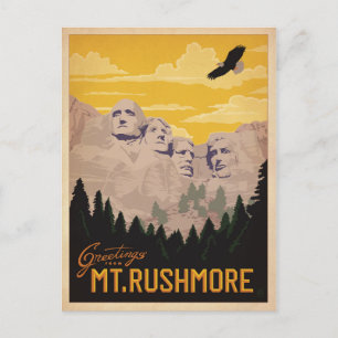 Mt. Rushmore, South Dakota Postcard