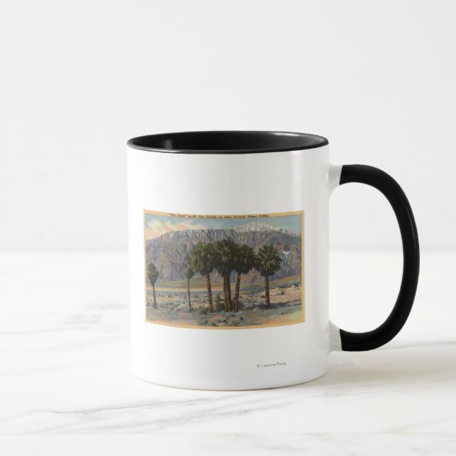 Mt. San Jacinto Angel View through Palm Trees Mug (Right)