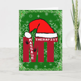 MT SANTA - MASSAGE THERAPIST CHRISTMAS SANTA HOLIDAY CARD