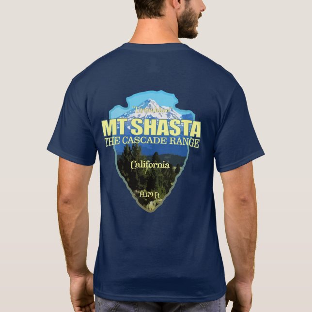 Mt Shasta (arrowhead) T-Shirt (Back)