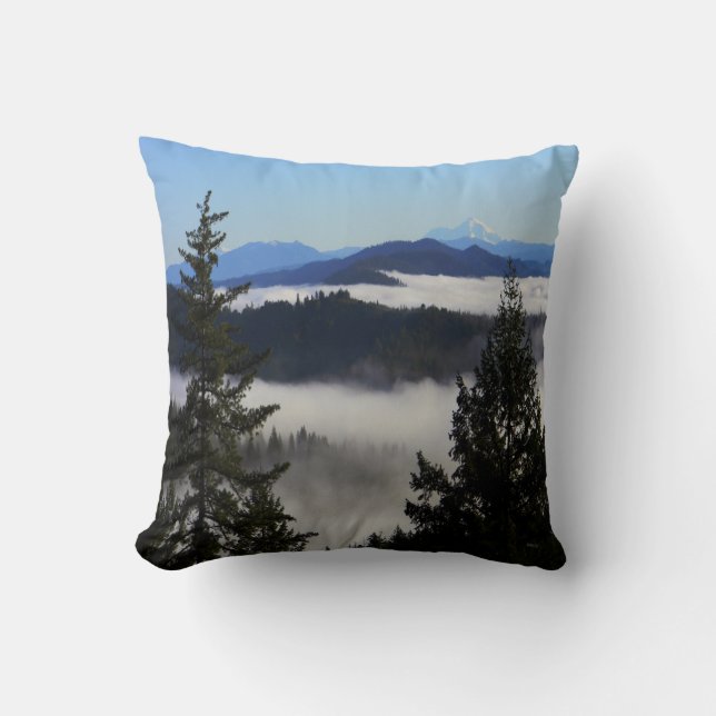 Mt. Shasta beyond the fog... Cushion (Front)