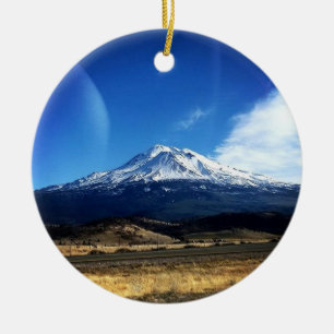 Mt. Shasta, CA Ceramic Ornament