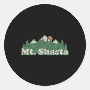 Mt. Shasta California Ca T Shirt Vintage Hiking Mo Classic Round Sticker