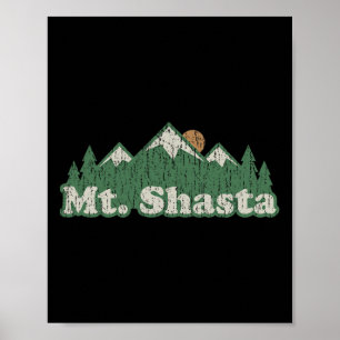 Mt. Shasta California Ca T Shirt Vintage Hiking Mo Poster