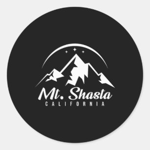 Mt. Shasta California Ski Resort Skiing Snowboardi Classic Round Sticker