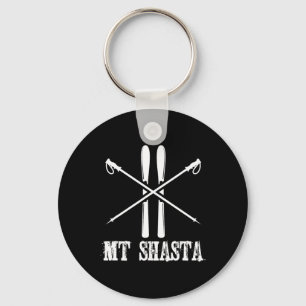 Mt Shasta California Ski Skier Skiing Nordic Alpin Key Ring