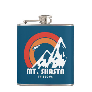 Mt. Shasta California Sun Eagle Hip Flask