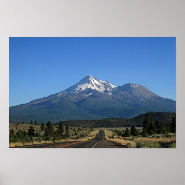 Mt. Shasta California - Volcano Poster (Front)