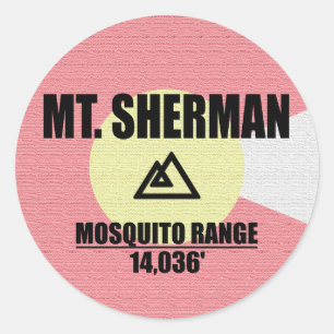 Mt. Sherman Classic Round Sticker