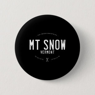 Mt. Snow Vermont Graphic Distressed Vintage Ski 6 Cm Round Badge
