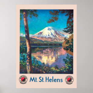 Mt. St. Helens, for Northern Pacific Vintage Poster