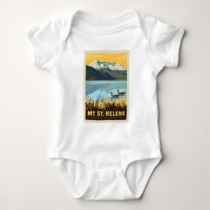 Mt St. Helens   Washington Baby Bodysuit