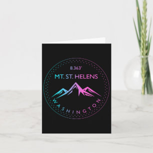 Mt. St. Helens Washington Mountain Climbing Hiking Card
