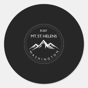 Mt st helens washington mountain climbing hiking classic round sticker