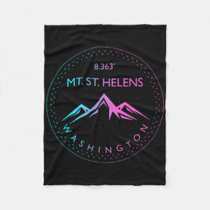 Mt. St. Helens Washington Mountain Climbing Hiking Fleece Blanket