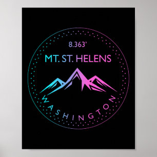 Mt. St. Helens Washington Mountain Climbing Hiking Poster