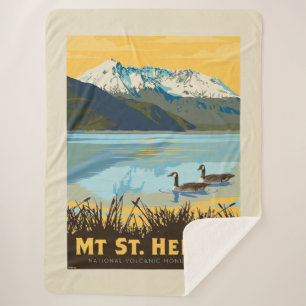 Mt St. Helens   Washington Sherpa Blanket