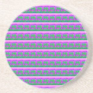 Mt. Sunset Pink Green Purple Coaster