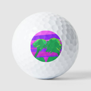 Mt. Sunset Pink Green Purple Golf Balls