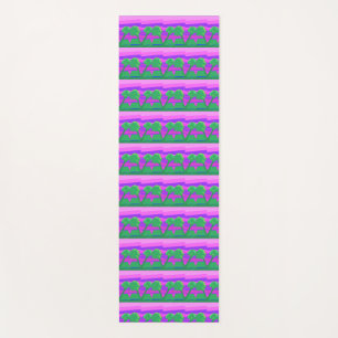 Mt. Sunset Pink Green Purple Yoga Mat