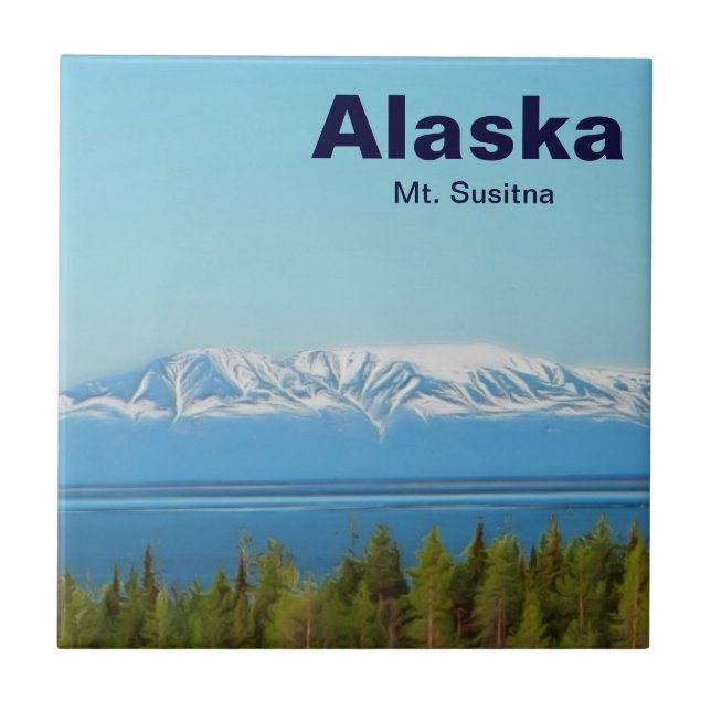 Mt. Susitna Ceramic Tile (Front)