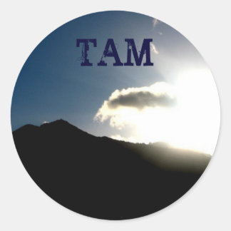 mt tam: TAM Classic Round Sticker