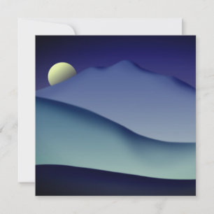 Mt Tamalpais and Moon Invitation 