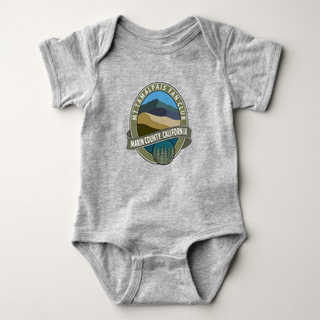 Mt Tamalpais Fan Club Design Baby Bodysuit (Front)