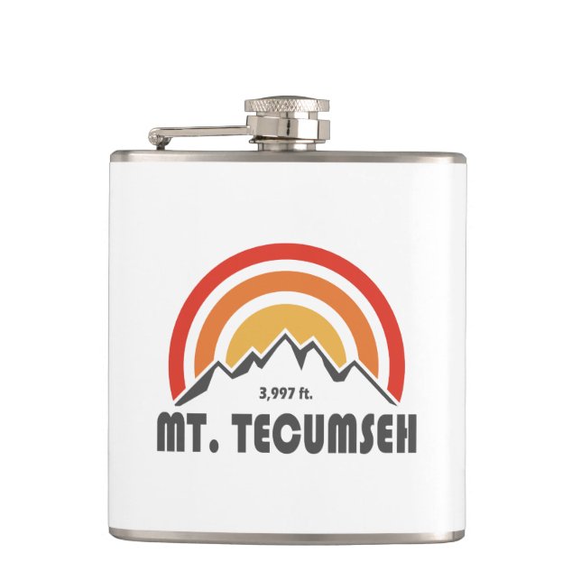 Mt. Tecumseh New Hampshire Hip Flask (Front)