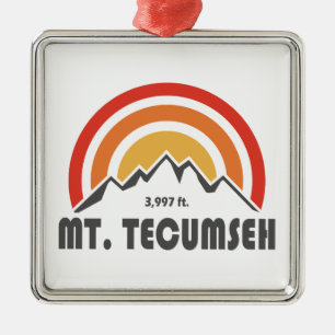 Mt. Tecumseh New Hampshire Metal Ornament