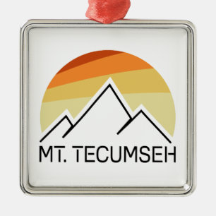 Mt. Tecumseh New Hampshire Retro Metal Ornament