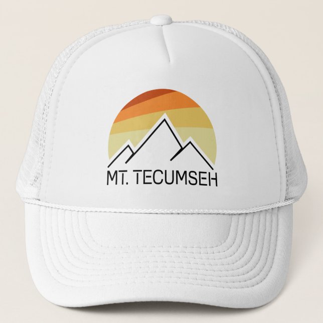 Mt. Tecumseh New Hampshire Retro Trucker Hat (Front)