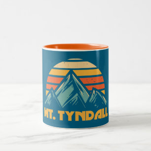 Mt. Tyndall California Retro Turquoise Two-Tone Coffee Mug