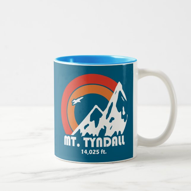 Mt. Tyndall California Sun Eagle Two-Tone Coffee Mug (Right)