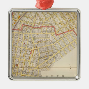 Mt Vernon Atlas Map Metal Tree Decoration