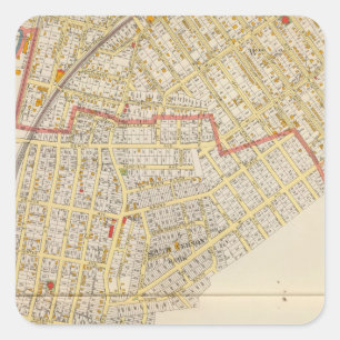 Mt Vernon Atlas Map Square Sticker