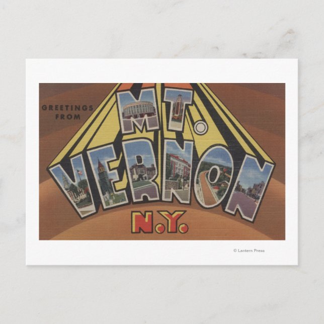 Mt. Vernon, New York - Large Letter Scenes Postcard (Front)