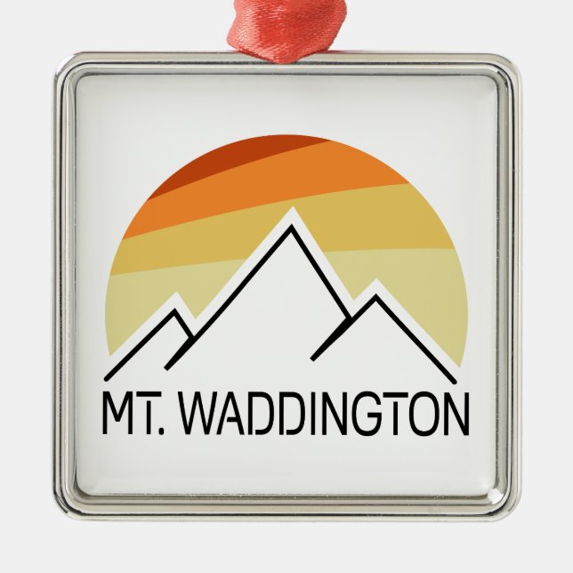 Mt. Waddington British Columbia Retro Metal Ornament (Front)
